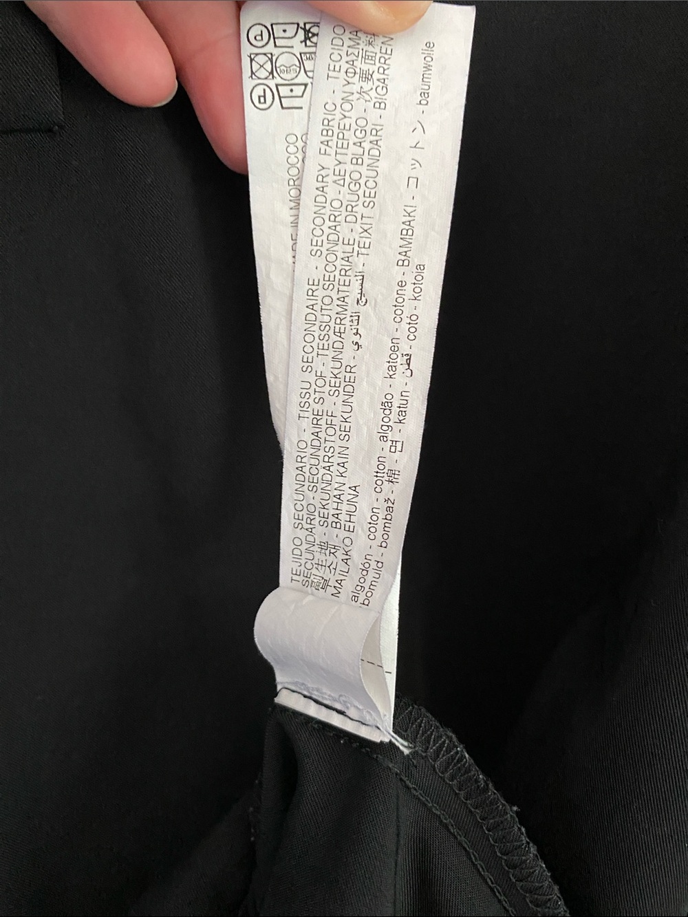Zara Black Dress with White Puff Sleeves and Gold Buttons - Picture 3 of 6